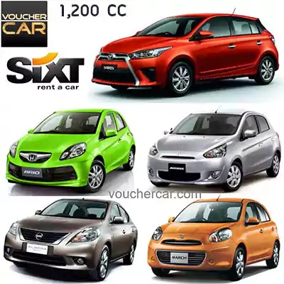 SIXT 1,200cc (Brio, Yaris)